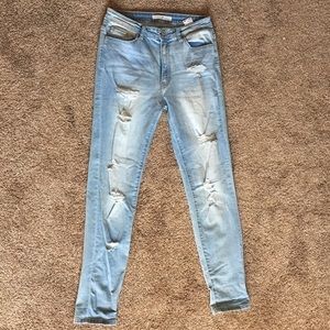 High waisted light wash KanCan jeans